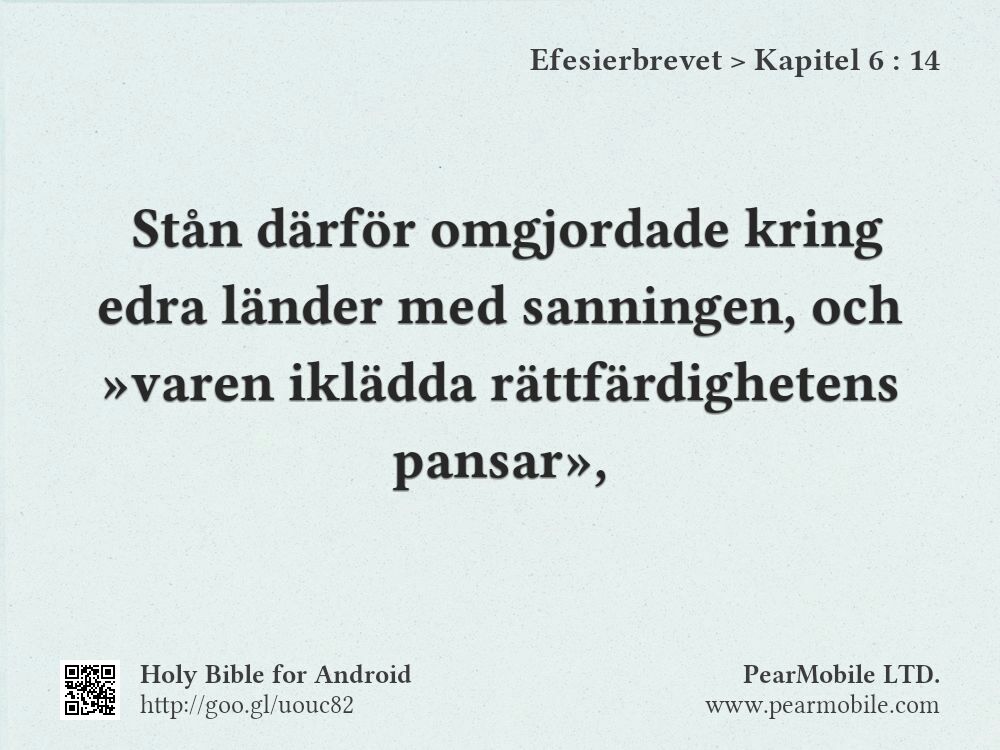 Efesierbrevet, Kapitel 6:14